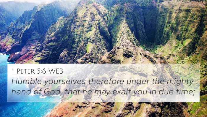 1 Peter 5:6 WEB Bible Verse Image