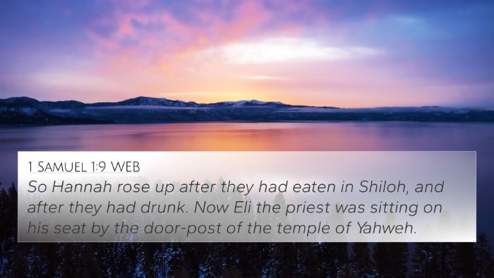 1 Samuel 1:9 WEB Bible Verse Image