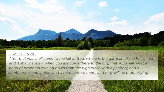 1 Samuel 10:5 WEB Bible Verse Image