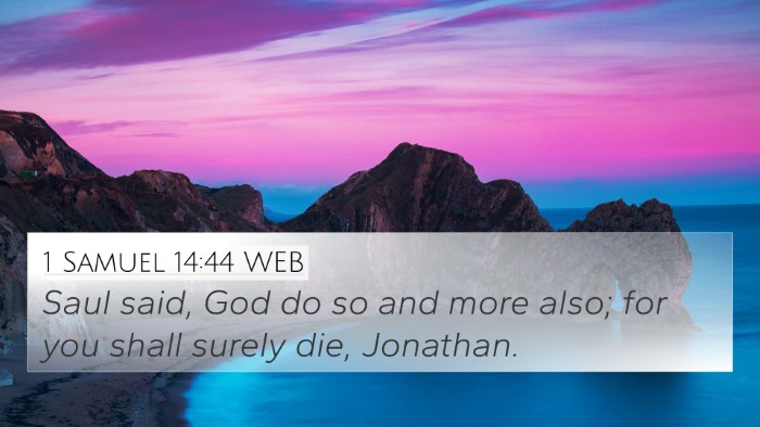 1 Samuel 14:44 WEB Bible Verse Image
