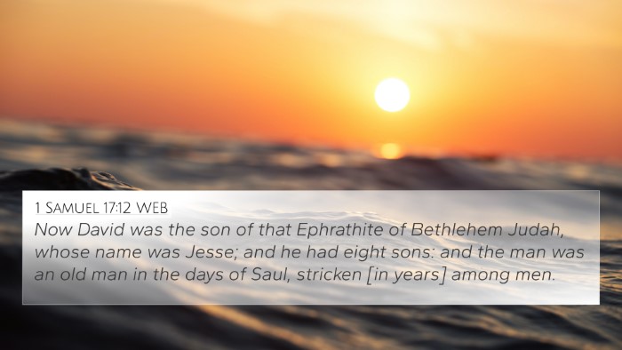 1 Samuel 17:12 WEB Bible Verse Image