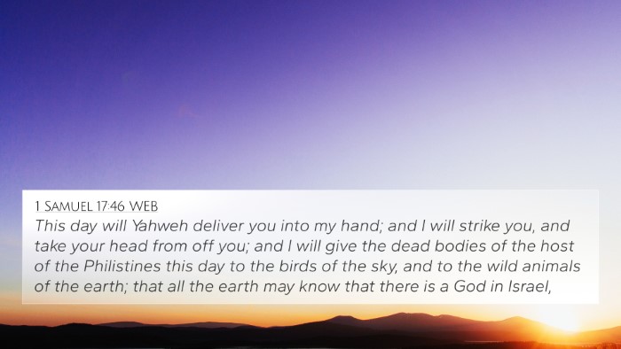 1 Samuel 17:46 WEB Bible Verse Image