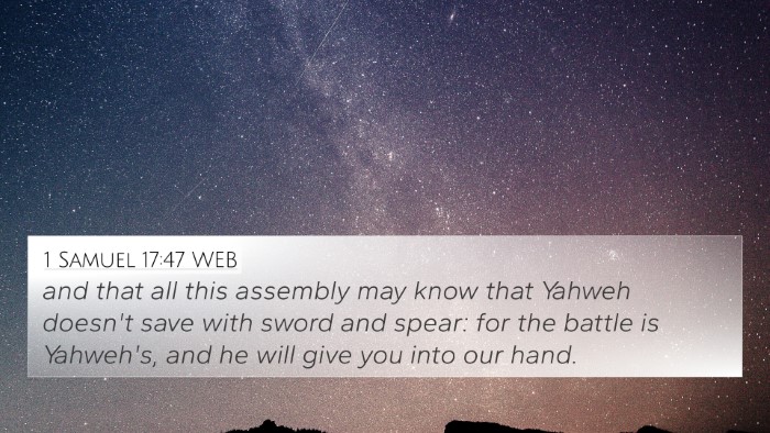 1 Samuel 17:47 WEB Bible Verse Image