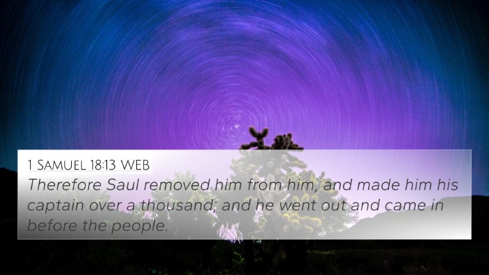 1 Samuel 18:13 WEB Bible Verse Image