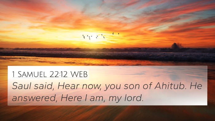 1 Samuel 22:12 WEB Bible Verse Image