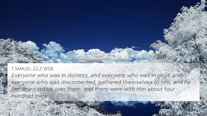 1 Samuel 22:2 WEB Bible Verse Image