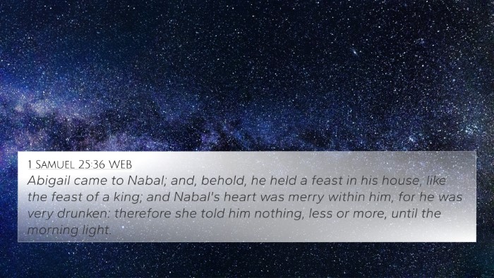 1 Samuel 25:36 WEB Bible Verse Image
