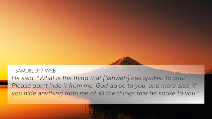 1 Samuel 3:17 WEB Bible Verse Image
