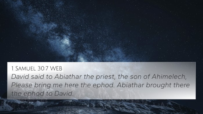 1 Samuel 30:7 WEB Bible Verse Image