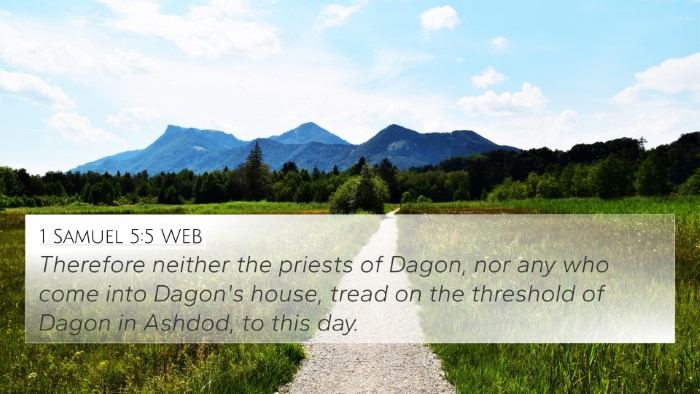 1 Samuel 5:5 WEB Bible Verse Image