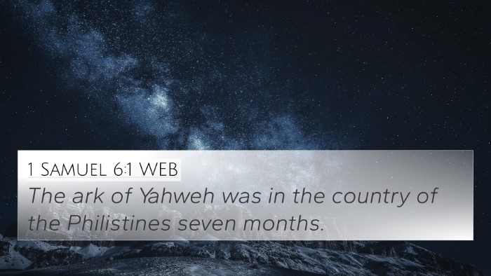 1 Samuel 6:1 WEB 4K Wallpaper - The ark of Yahweh was in the country of the - 4K Wallpaper Bible Verse