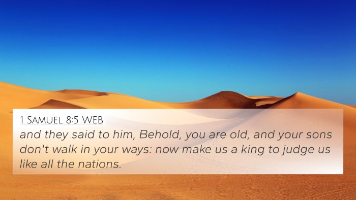 1 Samuel 8:5 WEB Bible Verse Image