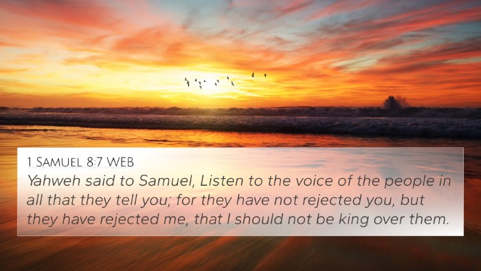 1 Samuel 8:7 WEB Bible Verse Image