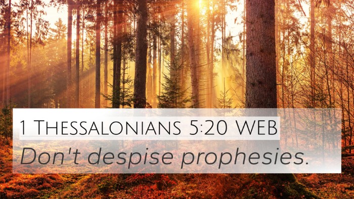 1 Thessalonians 5:20 WEB 4K Wallpaper - Don't despise - 4K Wallpaper Bible Verse