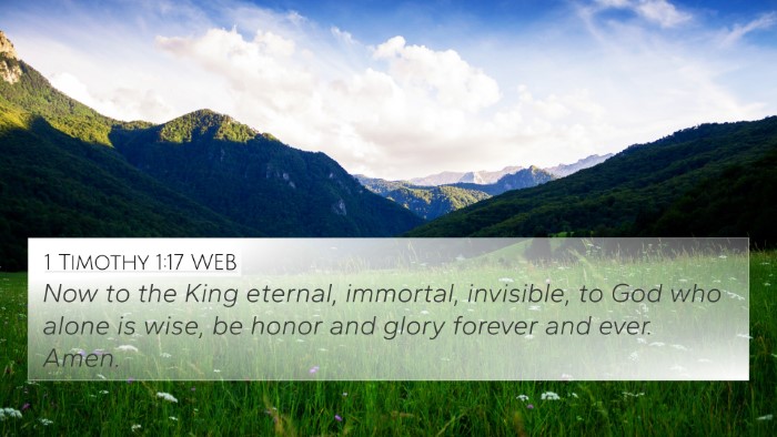 1 Timothy 1:17 WEB Bible Verse Image