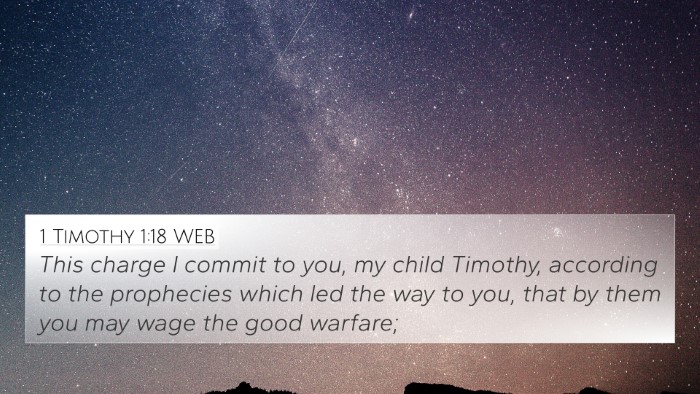 1 Timothy 1:18 WEB Bible Verse Image