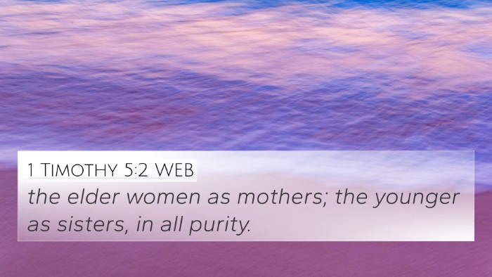 1 Timothy 5:2 WEB Bible Verse Image