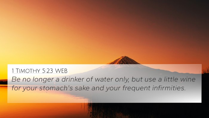 1 Timothy 5:23 WEB Bible Verse Image