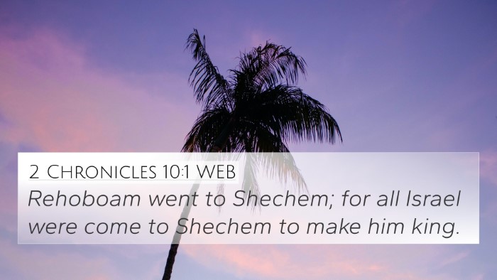 2 Chronicles 10:1 WEB 4K Wallpaper - Rehoboam went to Shechem; for all Israel were - 4K Wallpaper Bible Verse