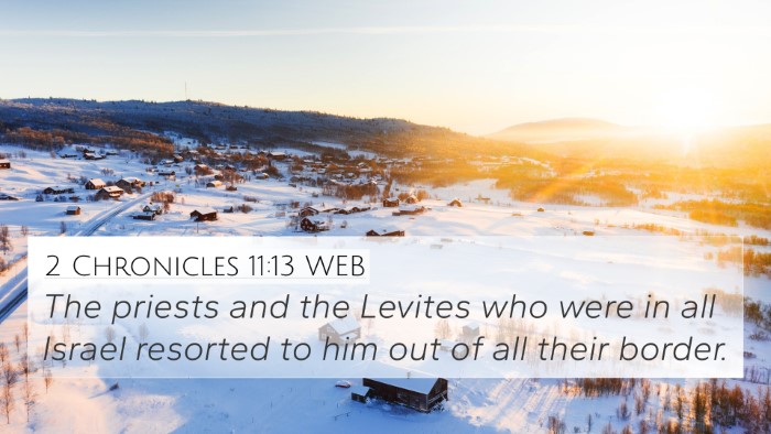 2 Chronicles 11:13 WEB Bible Verse Image