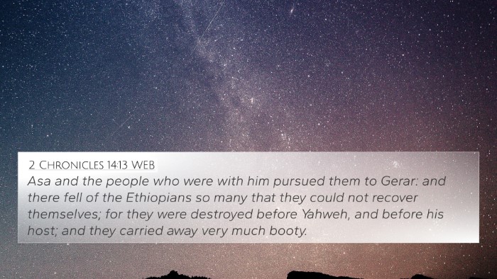 2 Chronicles 14:13 WEB Bible Verse Image