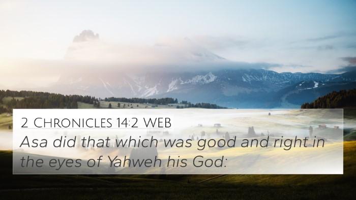 2 Chronicles 14:2 WEB Bible Verse Image