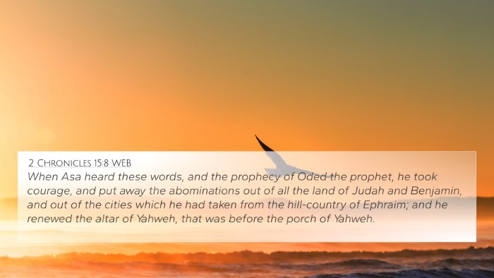 2 Chronicles 15:8 WEB Bible Verse Image