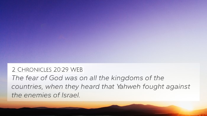 2 Chronicles 20:29 WEB 4K Wallpaper - The fear of God was on all the kingdoms of the - 4K Wallpaper Bible Verse