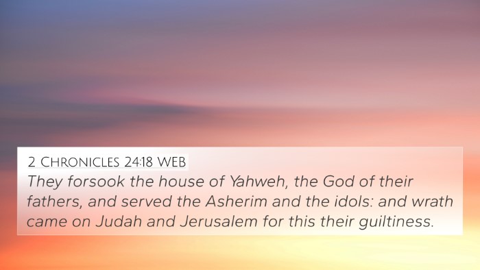 2 Chronicles 24:18 WEB Bible Verse Image