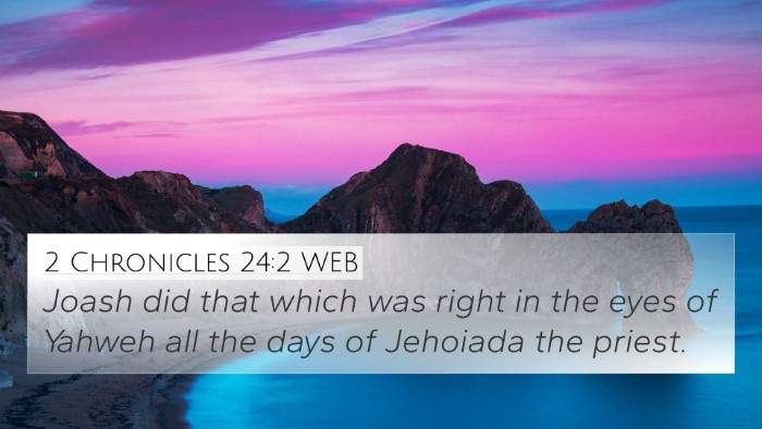 2 Chronicles 24:2 WEB Bible Verse Image