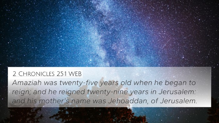 2 Chronicles 25:1 WEB Bible Verse Image