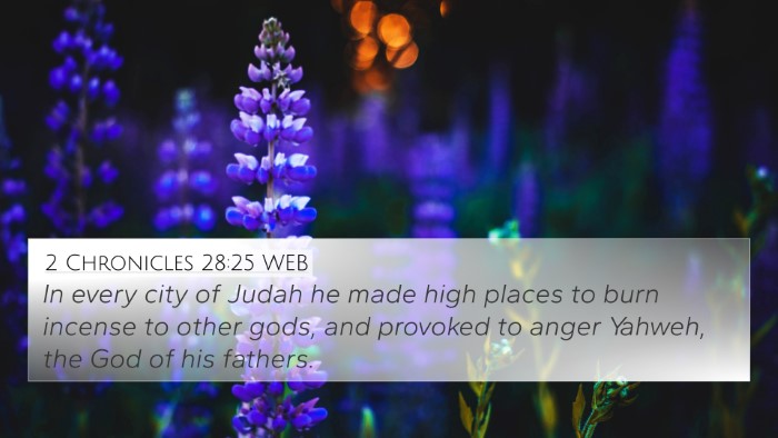 2 Chronicles 28:25 WEB 4K Wallpaper - In every city of Judah he made high places to - 4K Wallpaper Bible Verse