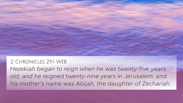 2 Chronicles 29:1 WEB 4K Wallpaper - Hezekiah began to reign when he was twenty-five - 4K Wallpaper Bible Verse