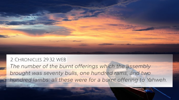 2 Chronicles 29:32 WEB Bible Verse Image