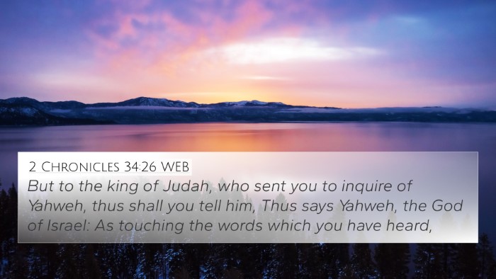 2 Chronicles 34:26 WEB Bible Verse Image