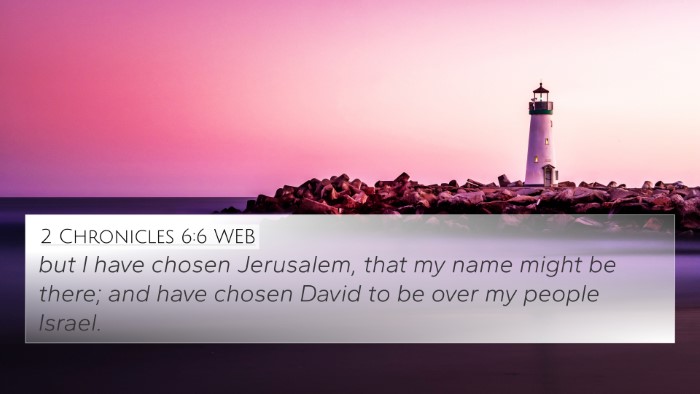 2 Chronicles 6:6 WEB Bible Verse Image
