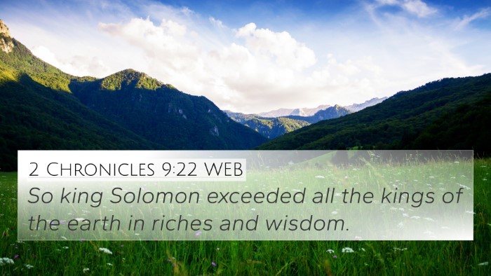 2 Chronicles 9:22 WEB Bible Verse Image