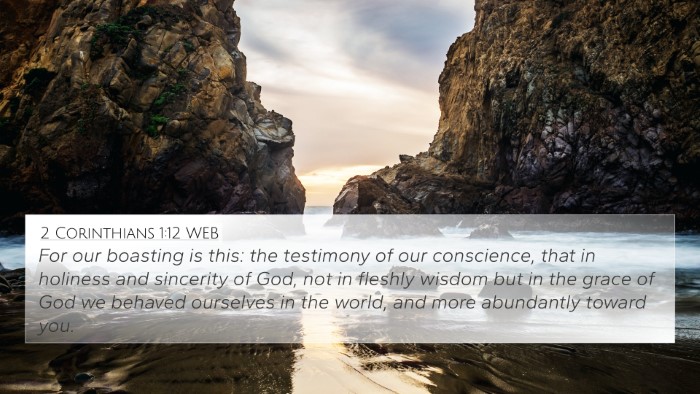 2 Corinthians 1:12 WEB Bible Verse Image