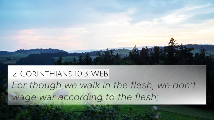 2 Corinthians 10:3 WEB Bible Verse Image