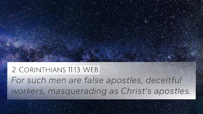 2 Corinthians 11:13 WEB Bible Verse Image