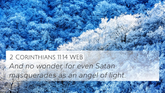 2 Corinthians 11:14 WEB Bible Verse Image