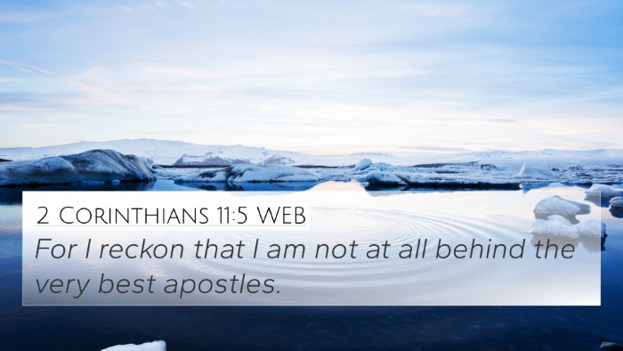 2 Corinthians 11:5 WEB Bible Verse Image