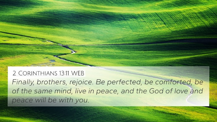 2 Corinthians 13:11 WEB Bible Verse Image