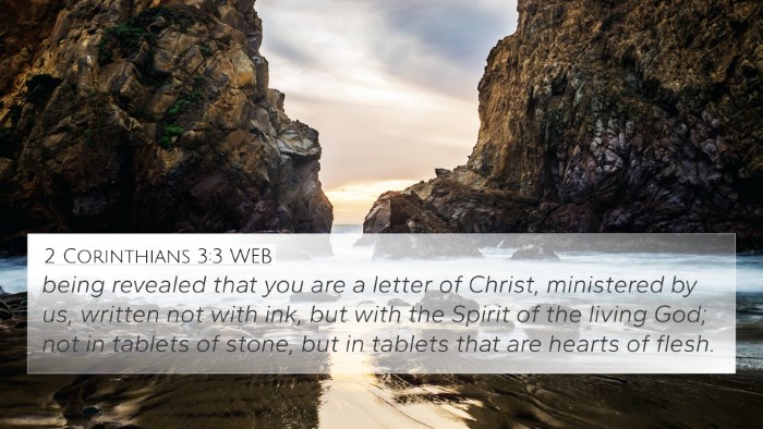 2 Corinthians 3:3 WEB Bible Verse Image