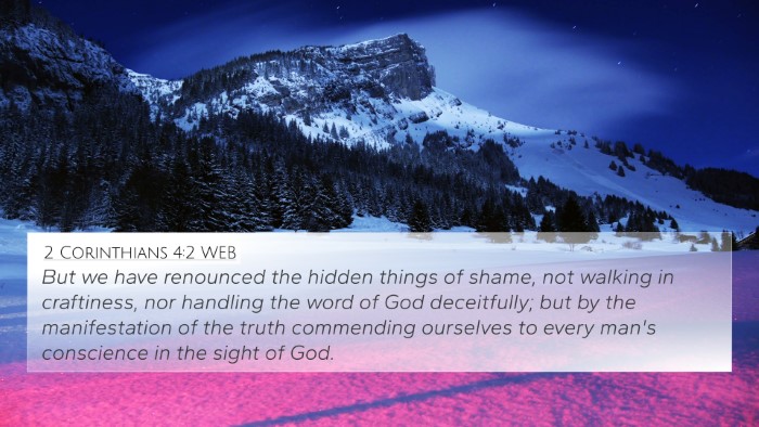 2 Corinthians 4:2 WEB Bible Verse Image