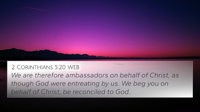 2 Corinthians 5:20 WEB Bible Verse Image