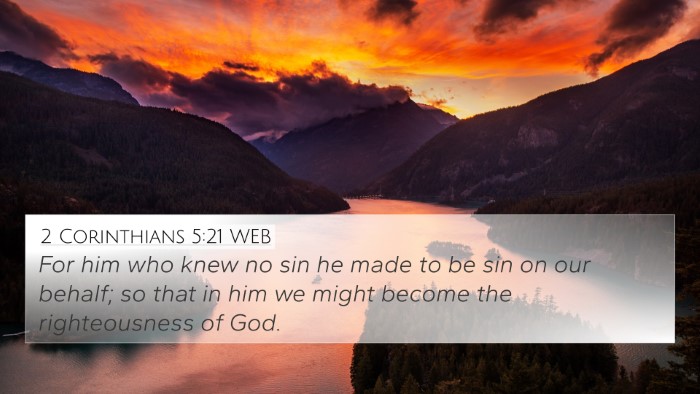 2 Corinthians 5:21 WEB Bible Verse Image