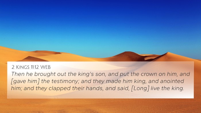 2 Kings 11:12 WEB Bible Verse Image