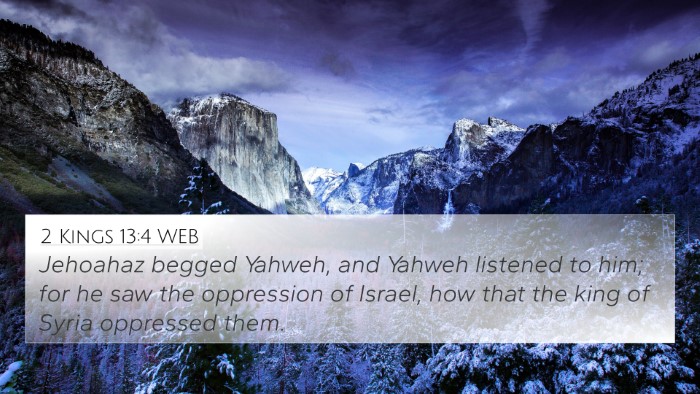 2 Kings 13:4 WEB Bible Verse Image