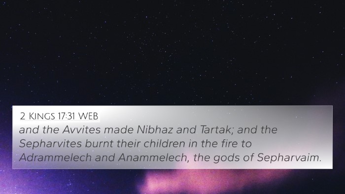 2 Kings 17:31 WEB 4K Wallpaper - and the Avvites made Nibhaz and Tartak; and the - 4K Wallpaper Bible Verse